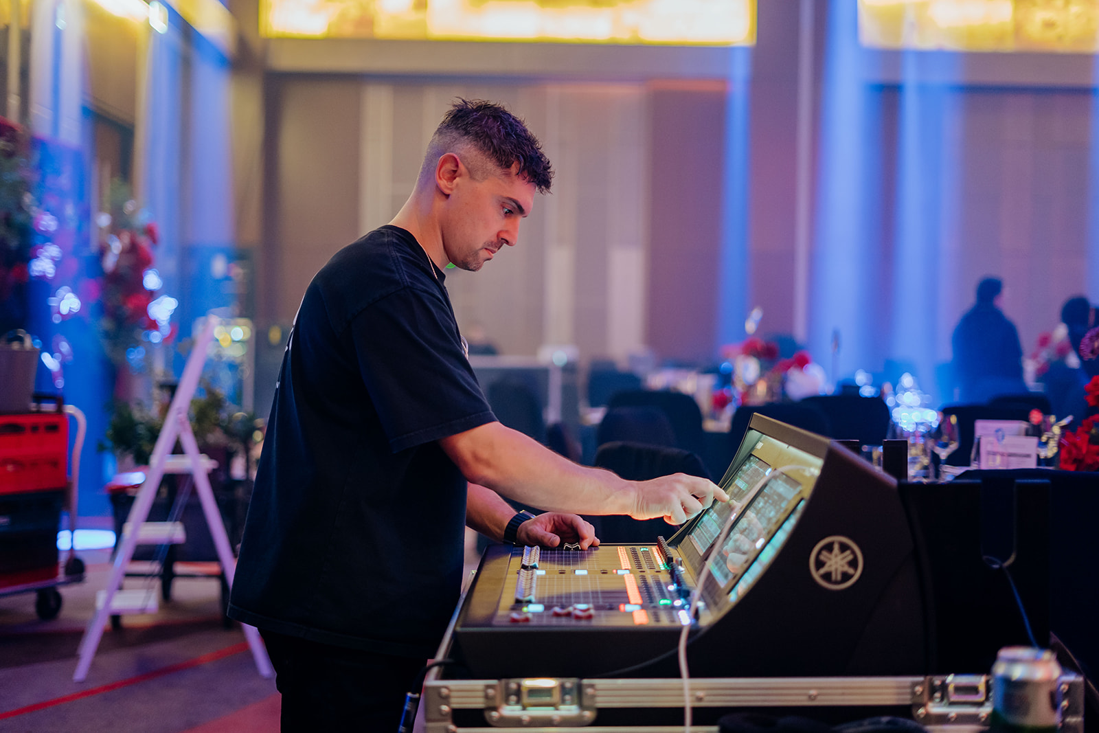 Matt at the front-of-house console